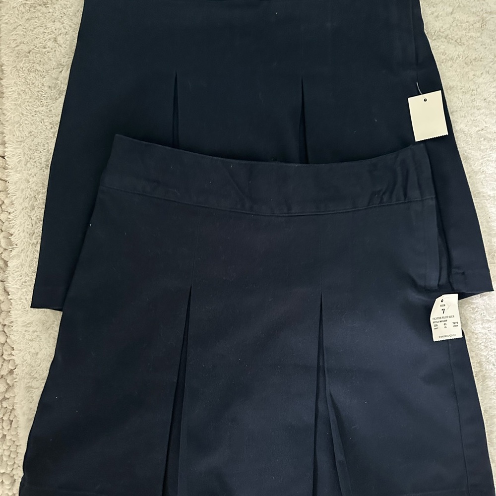 Cat & Jack Set of 2 NEW Navy Skorts School Uniform or everyday Wear